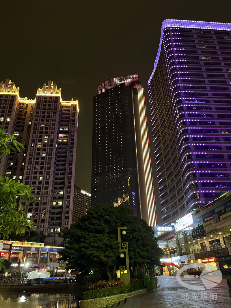 旅店夜景亮化實景圖